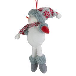 Northlight 14in. Plush Snowman Hanging Christmas Ornament