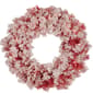 Northlight Seasonal Flocked Red Artificial Christmas Wreath - image 1