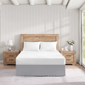 Stone Cottage Solid Scallop Grey Tailored Bed Skirt - image 4