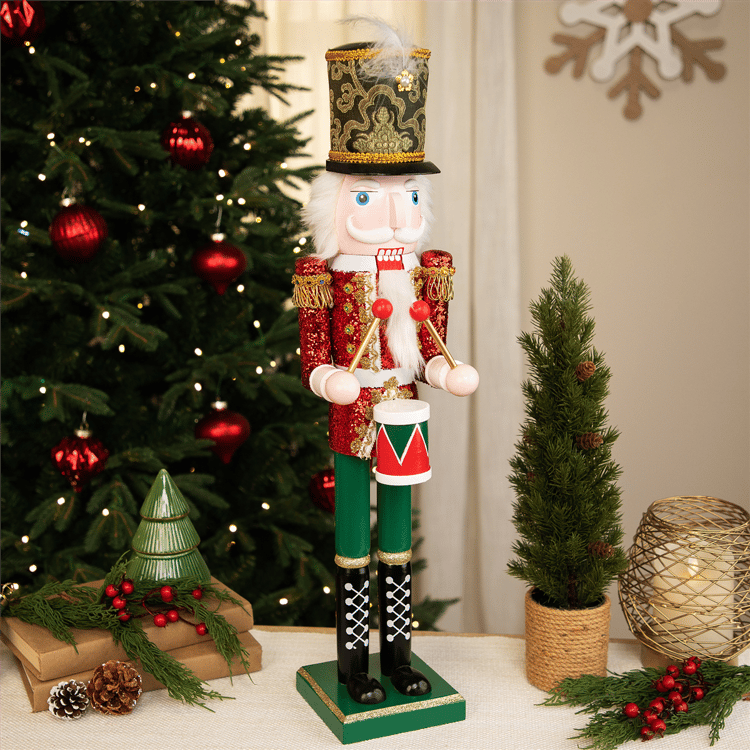 Northlight Glitter Christmas Nutcracker Drummer