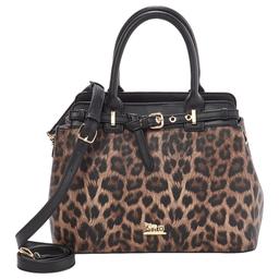 Matthew & Julian Leopard Belted Suede Satchel