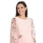 Womens R&M Richards Long Sequin Sleeve Side Drape A-Line Dress - image 3