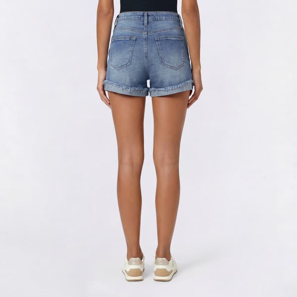Juniors Celebrity Pink Ultra High Rise Flip Cuff Shorts- Agadir