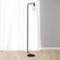 Simple Designs Modern Iron Lantern Floor Lamp w/Glass Shade - image 8