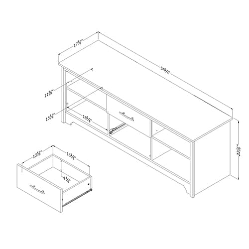 South Shore Fusion TV Stand with Drawers