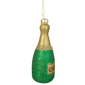 Northlight Gold & Green Glass Champagne Bottle Christmas Ornament - image 3