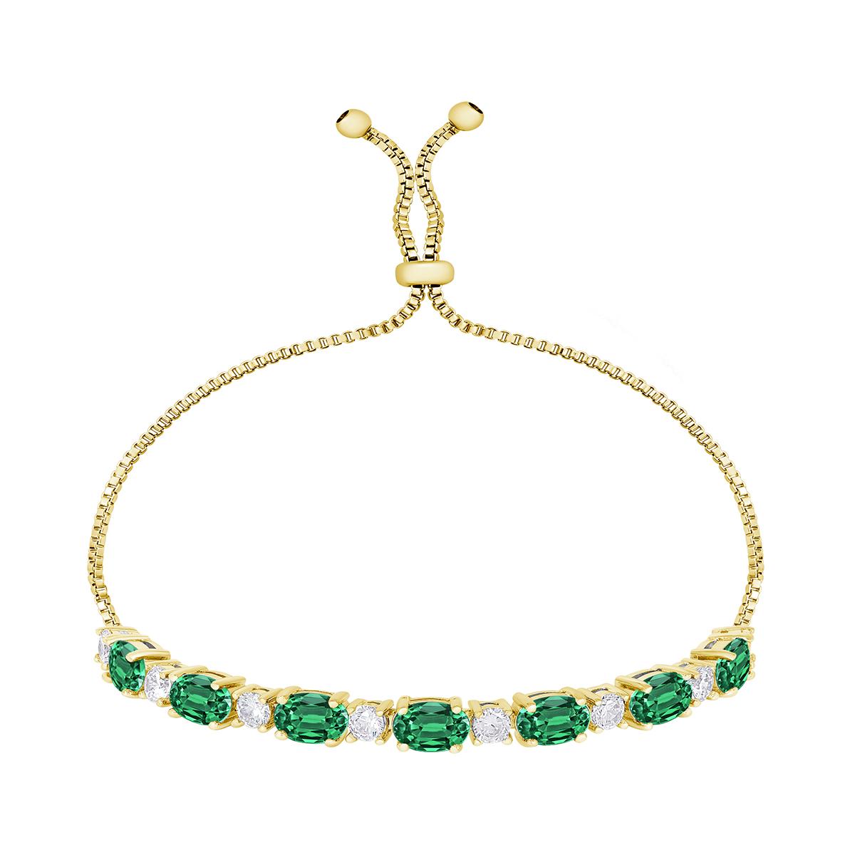 Gemstone by Gianni Argento Gold Oval Link Adjustable...