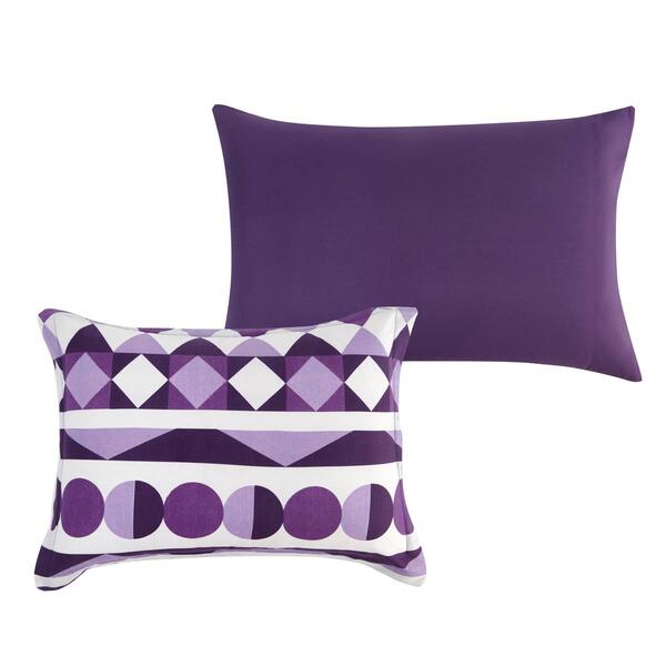 Spirit Linen Home&#8482; 8pc Bed-in-a-Bag Purple Geo Circles Comforter