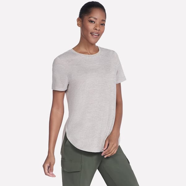 Womens Skechers GO DRI Swift Stripe Tunic Tee - image 