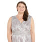 Plus Size R&M Richards Sleeveless Metallic Surplus Maxi Dress - image 3