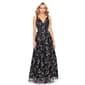 Juniors Blondie Nites Over Glitter Glitter Vine Mesh A-Line Dress - image 4