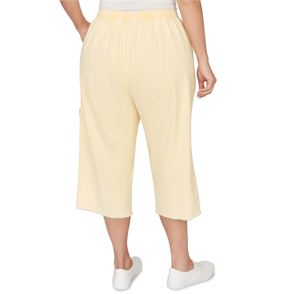 Plus Size Alfred Dunner Out Of The Blue Wide Leg Cargo Capris