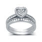 Loveblooms&#40;tm&#41; Sterling Silver 1/3ctw. Diamond Heart Set - image 1