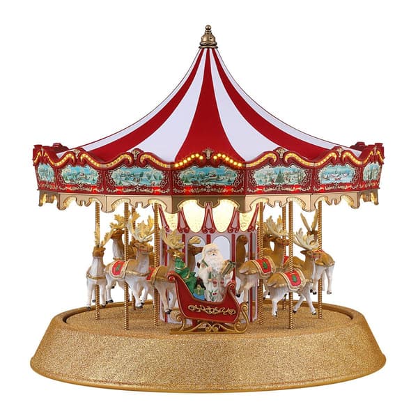 Mr. Christmas 17in. Animated Sparkle Carousel - image 