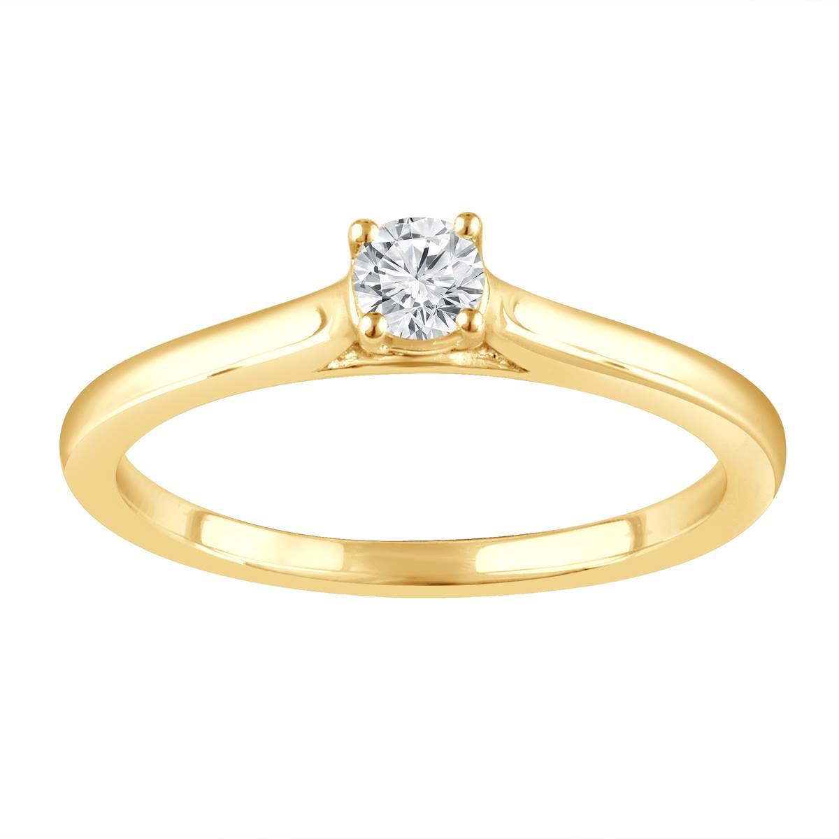 Nova Star® Yellow Gold 1/4ctw. Lab Grown Diamond...