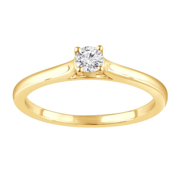 Nova Star(R) Yellow Gold 1/4ctw. Lab Grown Diamond Engagement Ring - image 