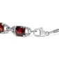 Haus of Brilliance Red Garnet & Diamond Accent Tennis Bracelet - image 2