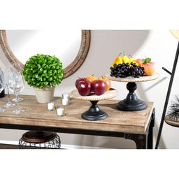 9th &amp; Pike® Natural Wood Beaded Trim Trays - Set of 2