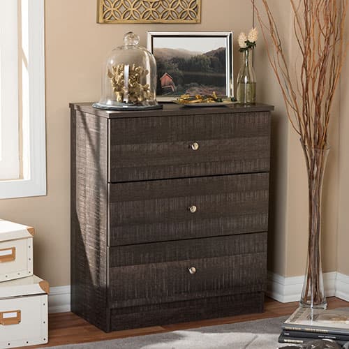 Baxton Studio Decon 3 Drawer Storage Chest