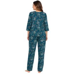 Womens Ellen Tracy 3/4 Sleeve Paisley Pajama Set