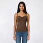Juniors Eye Candy Peached Jersey Cinch Front Bra Cami - image 3