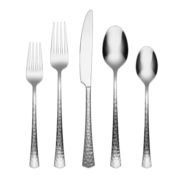 Cambridge&#40;R&#41; Raegan Hammered Mirror 20pc. Flatware Set - image 