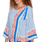Womens Ruby Rd. Set Sail 3/4 Sleeve Stripe Scarf Blouse - image 5