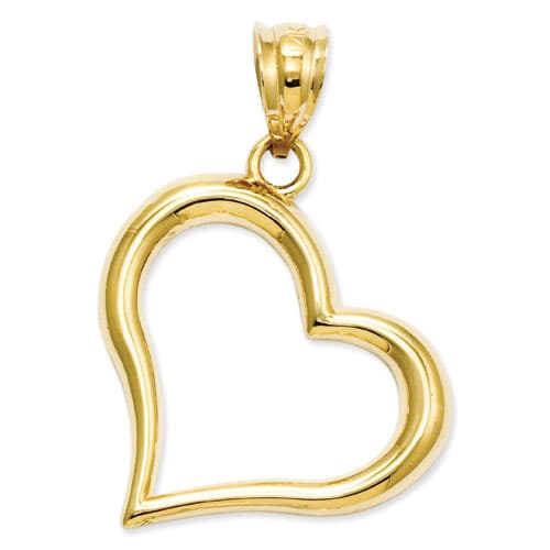 Gold Classics™ 14kt. Gold Polished Open Heart Pendant