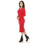 Womens White Mark Long Sleeve Rib Midi Sweater Dress - image 3
