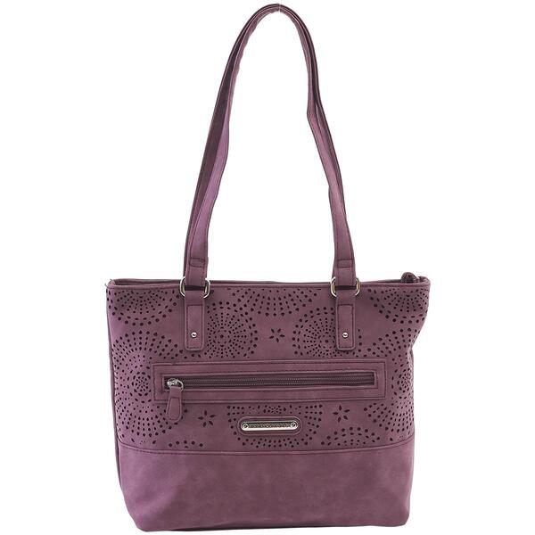Stone Mountain Nubuck Perforated Vinyl Donna Tote - image 