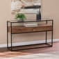 Southern Enterprises Olivern Glass-Top Console Table w/ Storage - image 1