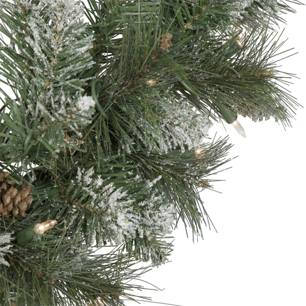 Northlight Real Touch™ Pre-Lit Snow Valley Pine Christmas Wreath