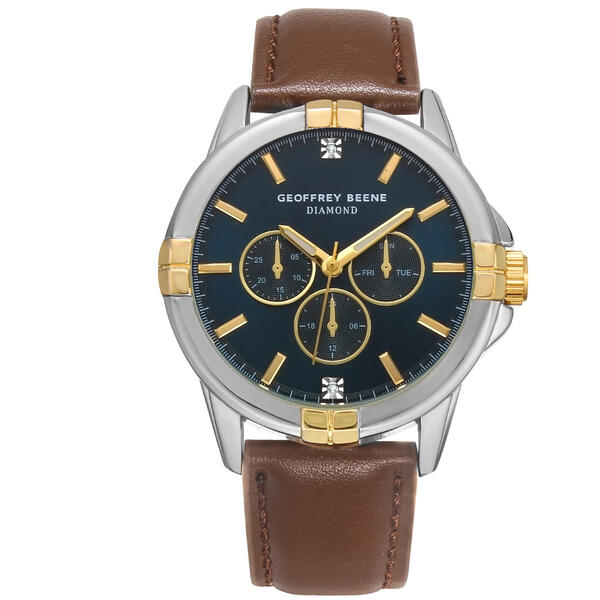Mens Geoffrey Beene&#40;R&#41; 43mm Two-Tone Watch - GBA0031TTG - image 