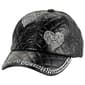 Womens Madd Hatter Faux Leather Quilt Baseball Cap - image 1
