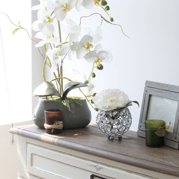 Elegant Designs&#8482; Elipse Crystal 3.75in. Circular Decorative Vase