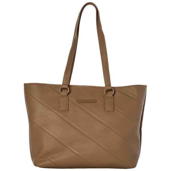 Gloria Vanderbilt Diagonal Seamed Tote - image 