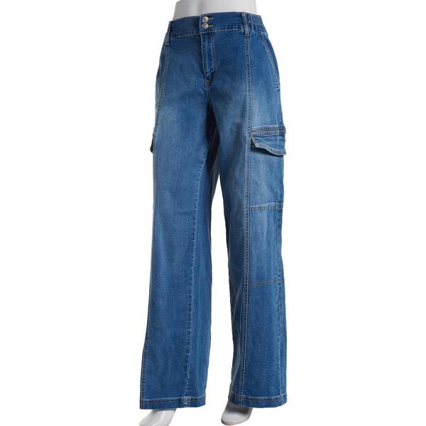 Juniors YMI&#174; 2 Button High Rise Cargo Denim Jeans