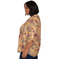 Plus Size Ruby Rd. Must Haves Roll Tab Sleeve Floral Vines Blouse - image 4
