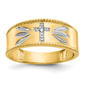 Mens Endless Affection(tm) 10kt. Gold Diamond Cross Wedding Band - image 1