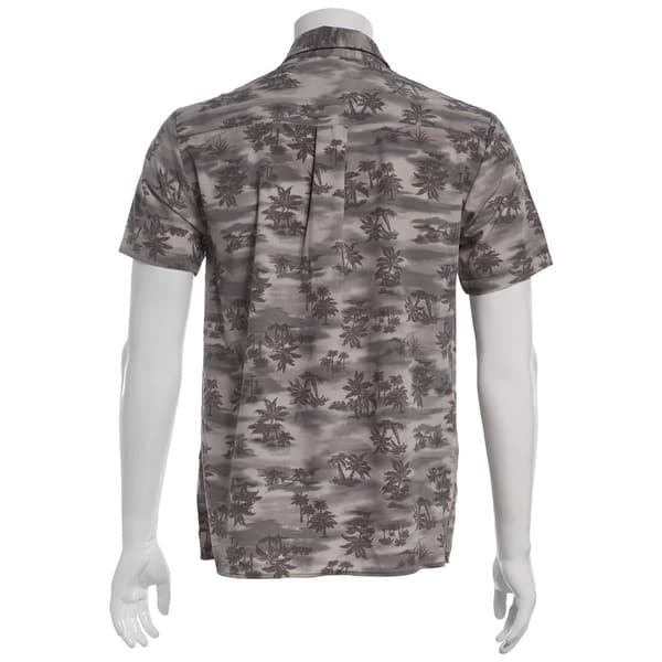 Young Mens VSTR Short Sleeve Stretch Button Down Shirt - Slate