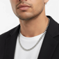 Mens Iron Saints 5mm Cuban Link Silver-Tone Necklace - image 5
