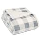 Eddie Bauer Mountain Plaid Chrome Sherpa Blanket - image 1