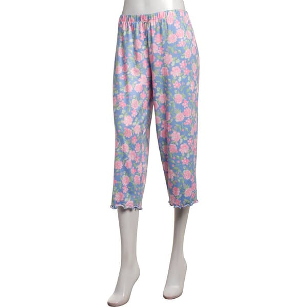 Petite Jessica Simpson Flowers Lettuce Edge Pajama Capris