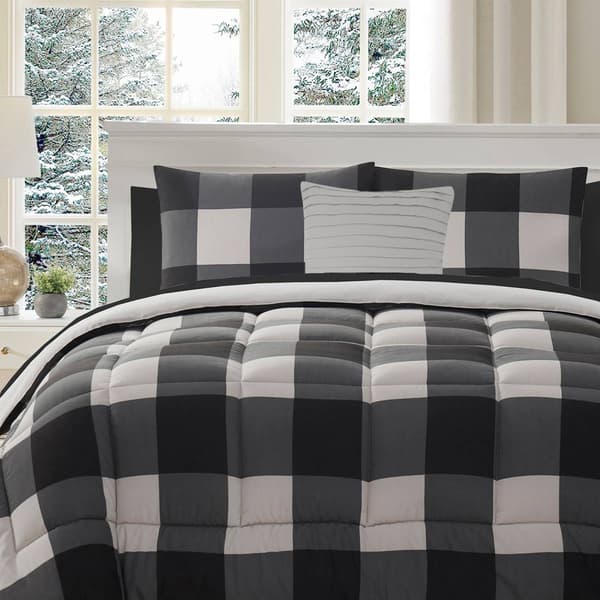 Sweet Home Collection Buffalo Plaid Reversible 8pc. Bed In A Bag
