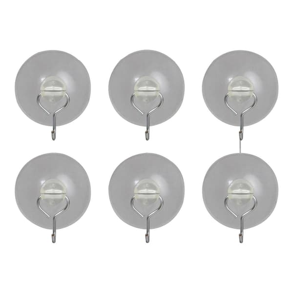 Northlight Seasonal Clear Suction Cups with Hooks - Pack of 6