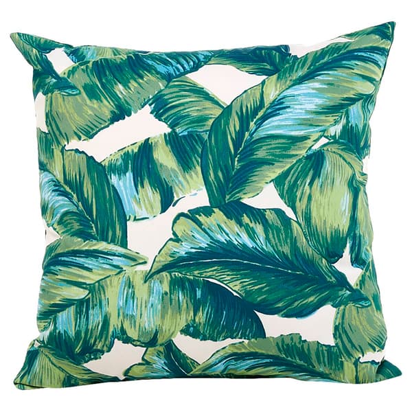 Jordan Manufacturing Outdoor Toss Pillow - Green Leaves - image 
