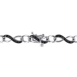 Radiant Rainbow™ 1/4kt. Black Diamond Infinity Bracelet