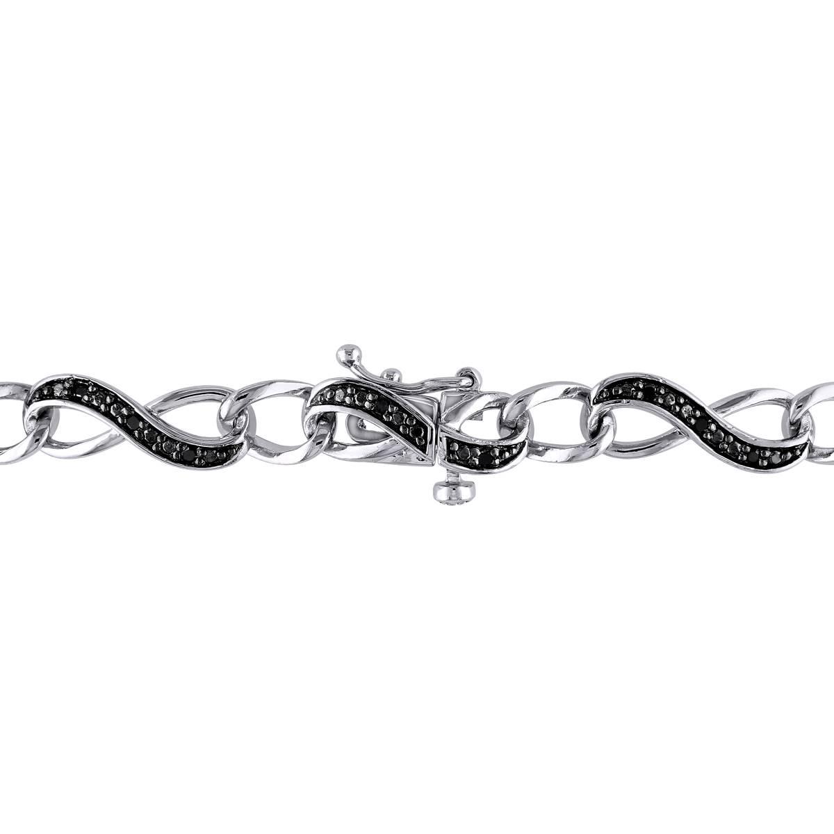 Radiant Rainbow™ 1/4kt. Black Diamond Infinity Bracelet