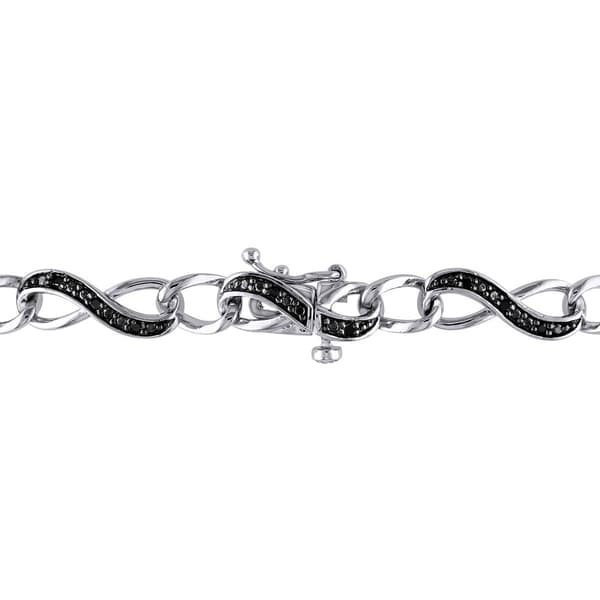 Radiant Rainbow&#8482; 1/4kt. Black Diamond Infinity Bracelet