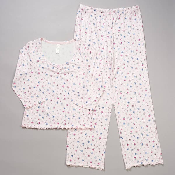 Womens Jessica Simpson 3/4 Sleeve Eleanor Flowers Pajama Set